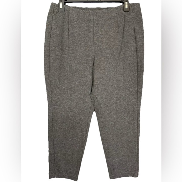 J. Jill Pants Womens Medium Petite Gray Ponte Slim Leg Ankle Pull On Stretch - Picture 2 of 10